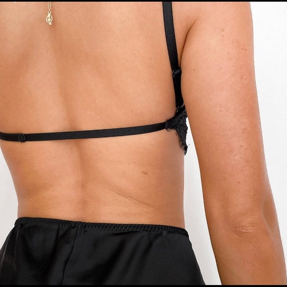 REVOLVE/ASOS- OW Intimates Lace Balconette Black Bra. Sz L. - Picture 2 of 8